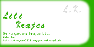 lili krajcs business card